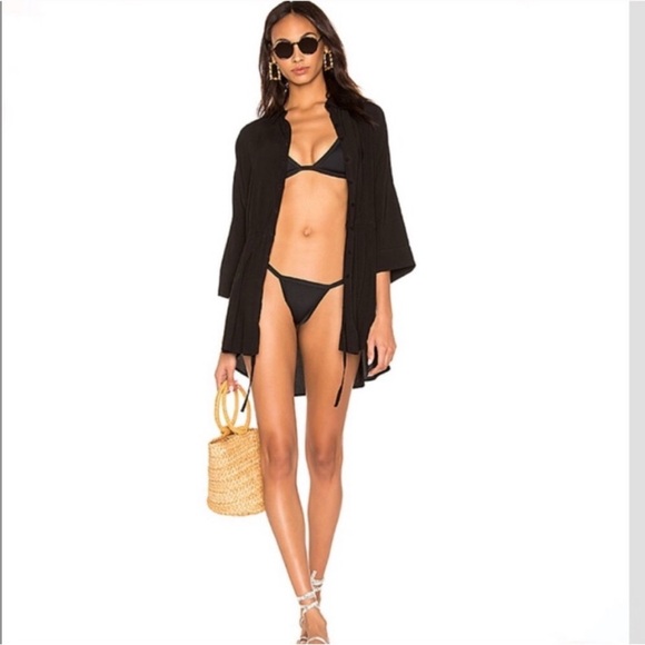 L*space Pacifica Tunic Cover-Up in Black sz XS/S - Picture 9 of 13